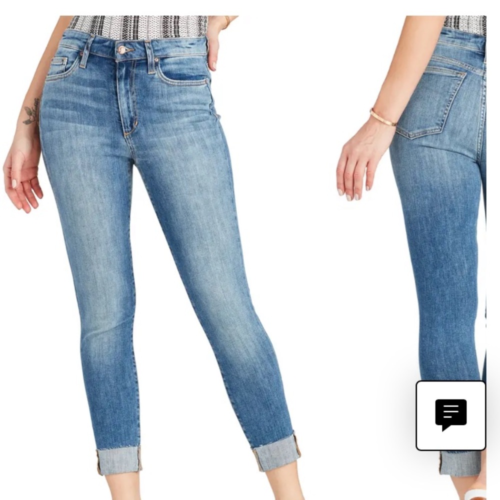 Joe’s Charlie High Waist Raw Hem Crop Skinny Jeans Shondra 29